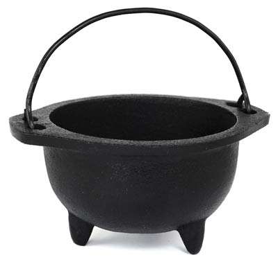 witches cauldron for wiccan altar and witchcraft spells