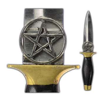 ritual daggers or athames are often including on a wiccan altar