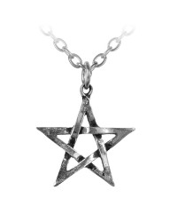 Pentagram Pewter Necklace for Protection