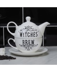 Witches Brew Triple Moon Tea Pot and Cup Set