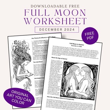 Full Moon in Gemini Free Worksheet Dec 2024