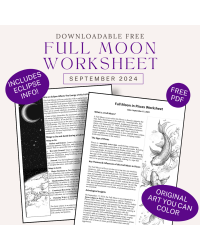 Full Moon in Pisces Free Worksheet - Sept 2024