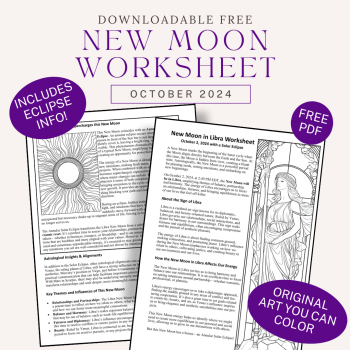 New Moon in Libra Eclipse Free Worksheet - October 2024