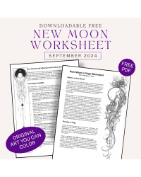 New Moon in Virgo Free Worksheet - Sept 2024