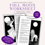 Full Moon in Leo Free Worksheet February 2025