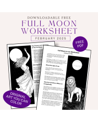 Full Moon in Leo Free Worksheet February 2025