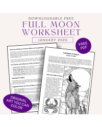 Full Moon in Cancer Free Worksheet January 2025