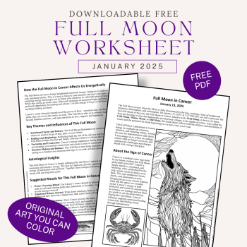 Full Moon in Cancer Free Worksheet January 2025