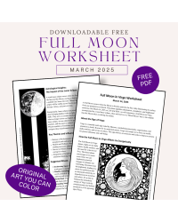 Full Moon in Virgo Free Worksheet March 2025