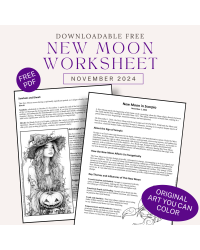 New Moon in Scorpio Samhain Free Worksheet Nov 2024