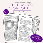 Full Moon in Aries Free Worksheet - October 2024