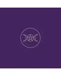 Triple Moon Pentacle Purple Velvet Cloth