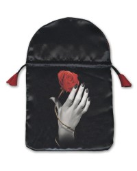 Rose in Hand Satin Tarot Bag