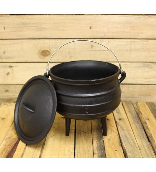 Cast Iron Potjie Cauldron - 1.25 Gallons Size 2