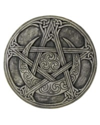 Crescent Moon Small Pentacle Wall Plaque