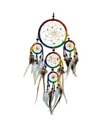 Rainbow Leather Dreamcatcher