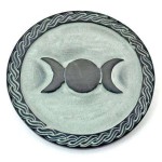 Triple Moon Green Stone Altar Paten Tile