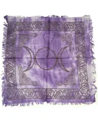 Purple Triple Moon Altar Cloth