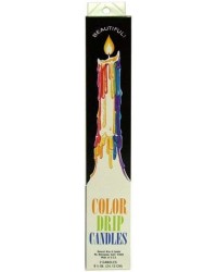 Multi Color Drip Taper Candles