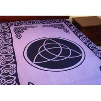 Triquetra Charmed Purple Cotton Full Size Tapestry