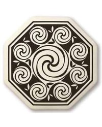 Celtic Spirals Porcelain Octagonal Necklace