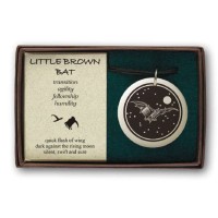 Brown Bat Pathfinder Animal Totem Porcelain Necklace