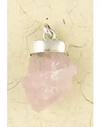 Rose Quartz Natural Crystal Capped Necklace