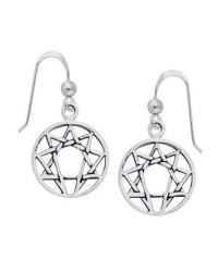 Enneagram Sterling Silver Earrings