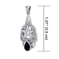 Pentacle Knot Pendant with Black Onyx Gemstone