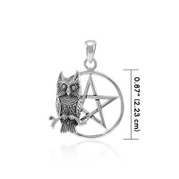 Sitting Owl with Star Pendant