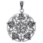 Intricate Knotwork Pentacle Pendant in Sterling Silver