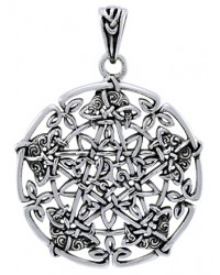 Intricate Knotwork Pentacle Pendant in Sterling Silver