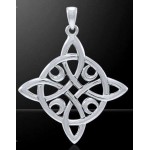 Quaternary Celtic Cross Silver Pendant