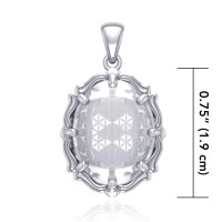 Flower of Life Natural Clear Quartz Pendant