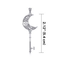 Crescent Moon Spiritual Enchantment Key Pendant