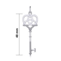 Trinity Heart Spiritual Enchantment Key Pendant