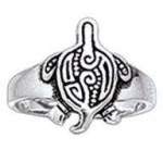 Aboriginal Turtle Silver Toe Ring