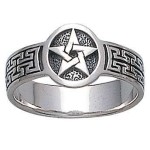 Pentacle Sterling Silver Ring