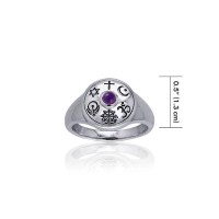 Shield of Faith Ring with Amethyst