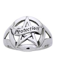 Protection Pentacle Sterling Silver Ring