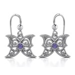 Amethyst Blue Moon Silver Earrings