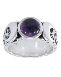 Triple Moon Enchanted by the Divine Gemstone Ring