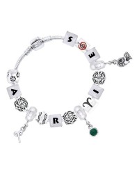 Aries Astrology Bead Bracelet with Gem