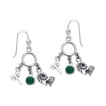 Aries Astrology Earrings with Gems