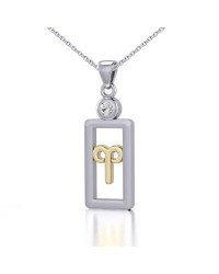 Aries Necklace with White Cubic Zirconia Jewelry