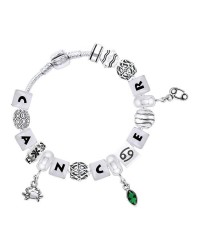 Cancer Astrology Bead Bracelet with Gem