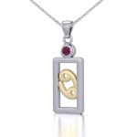 Cancer Pendant with Ruby Necklace