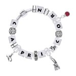 Capricorn Astrology Bead Bracelet with Gem