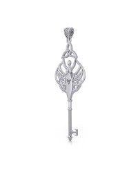 Celtic Trinity Goddess Spiritual Enchantment Key Pendant