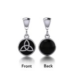 Celtic Triquetra Black Onyx Flip Pendant